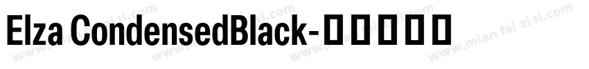 Elza CondensedBlack字体转换